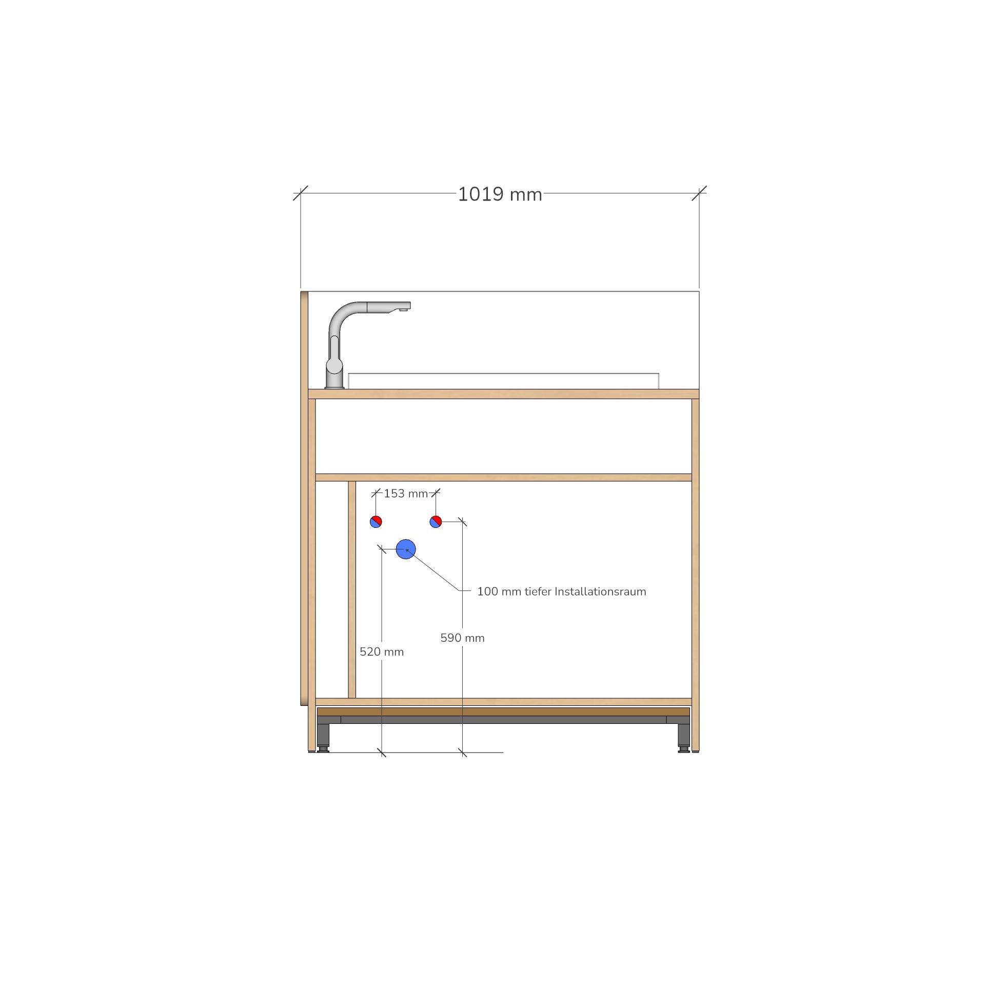 ROBHOC-WICKELANLAGE-MODUL-3FÄCHER+WANNE-80x80CM+PODEST